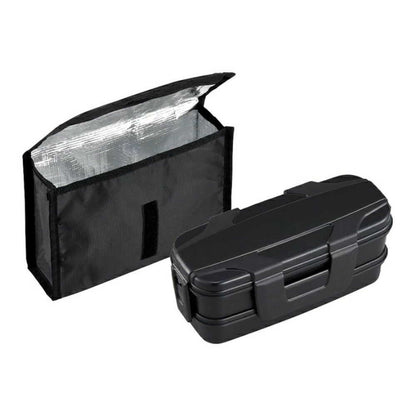OSK Two-Tier Lunch Box with Insulated Bag Black