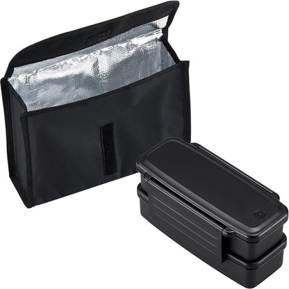 OSK BLC Two-Tier Lunch Box with Insulated Case Black