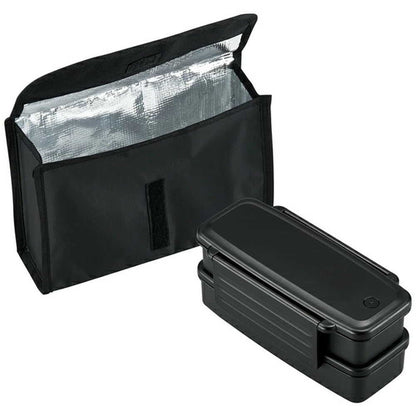 OSK BLC Two-Tier Lunch Box with Insulated Case Black