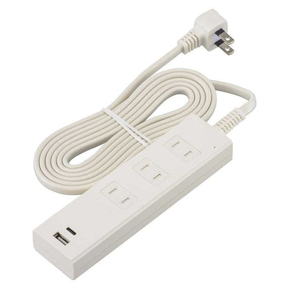 Ohm Electric 3 Outlets Tap with Lightning Guard and PD-Compatible Type C/A Ports HS-TKU32PD23-W