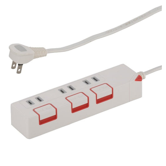 Ohm Electric Energy-Saving Tap 3 Outlets 1.5m