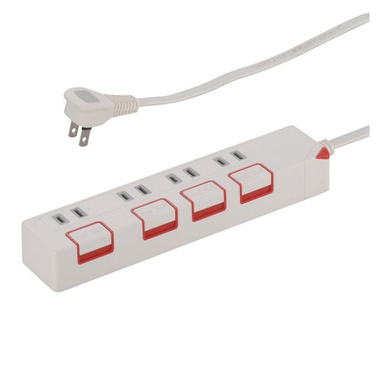 Ohm Electric Energy-Saving Tap 4 Outlets 2.5m