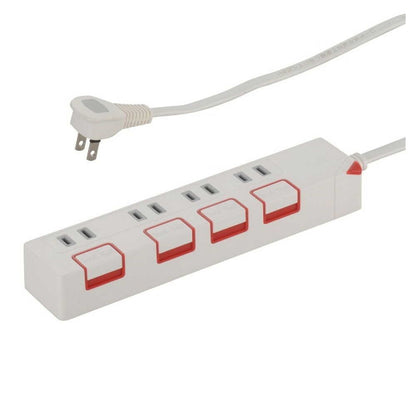 Ohm Electric Energy-Saving Tap 4 Outlets 2.5m