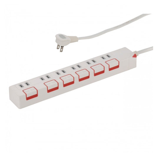 Ohm Electric Energy-Saving Tap 6 Outlets 1.5m