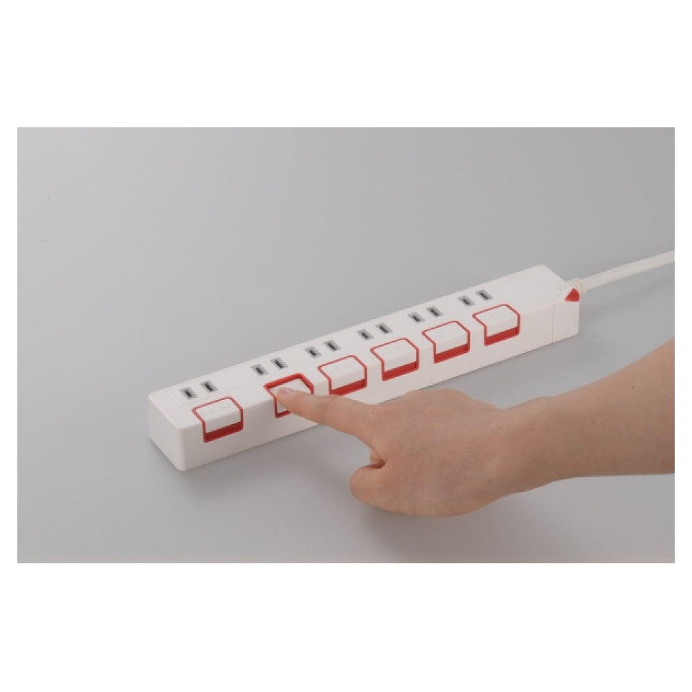 Ohm Electric Energy-Saving Tap 6 Outlets 2.5m