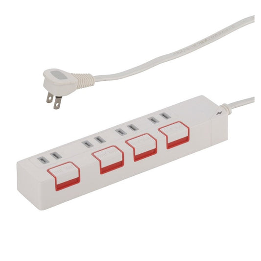 Ohm Electric Lightning Guard Energy-Saving Tap 4 Outlets 1.5m