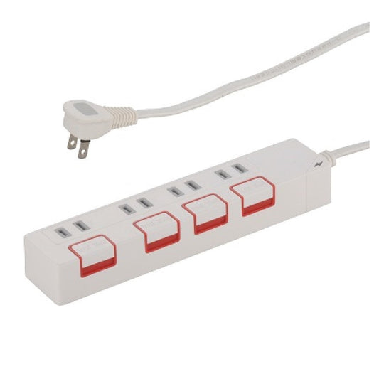 Ohm Electric Lightning Guard Energy-Saving Tap 4 Outlets 2.5m