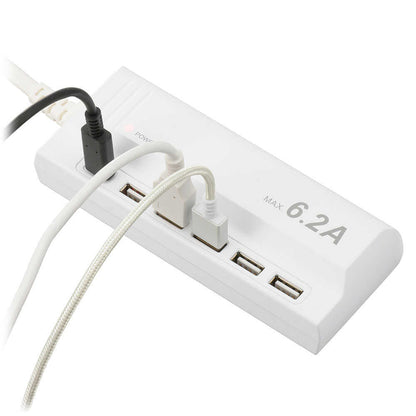 Ohm Electric USB_AC Charger Type A x5 + Type C 1.5m