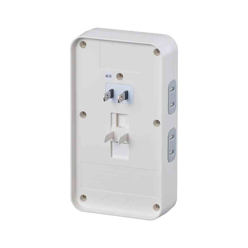 Ohm Electric Expansion Wall Tap 6 Outlet HS-AK6B-W