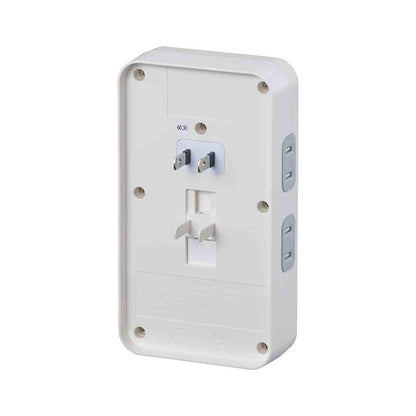 Ohm Electric Expansion Wall Tap 6 Outlet HS-AK6B-W