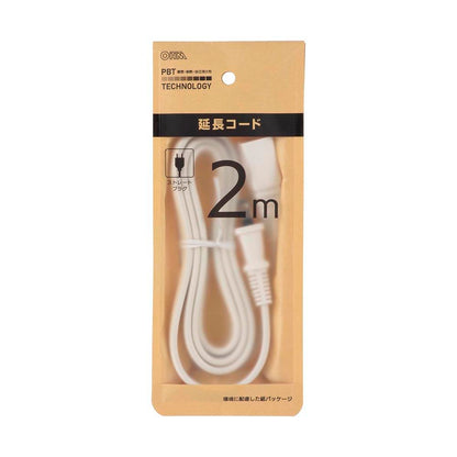 Ohm Electric Extension Cord Straight Plug 2m