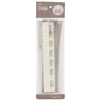 Ohm Electric Energy Saving Tap Lightning Guard 6 Outlets HS-TPK61W-22