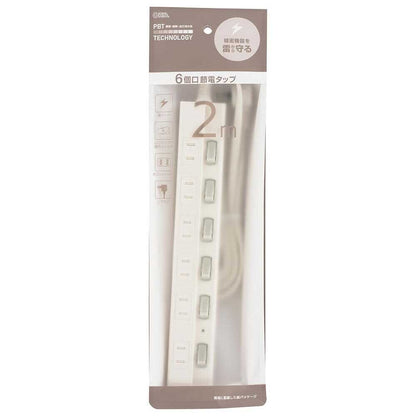 Ohm Electric Energy Saving Tap Lightning Guard 6 Outlets HS-TPK62W-22