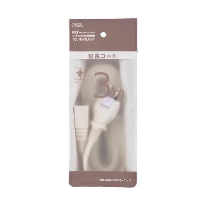 Ohm Electric Extension Cord Free Plug 3m