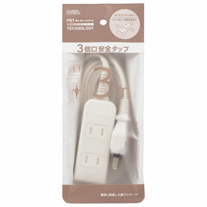 Ohm Electric Safety Tap 3 Outlets 3m