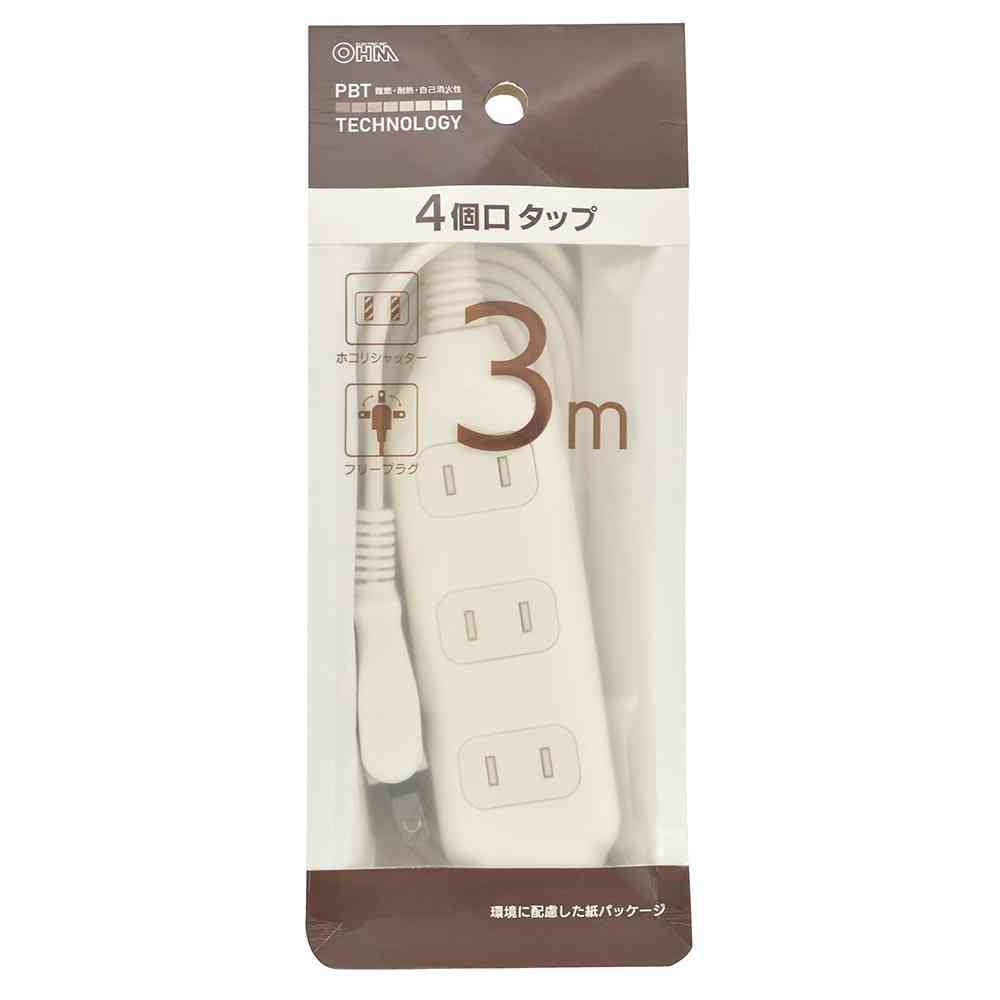 Ohm Electric 4 Outlet Tap 3m HS-T43W22