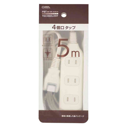 Ohm Electric 4-Socket Tap 5m HS-T45W22