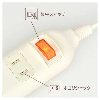 Ohm Electric 3 Outlet Tap with Centralized Switch 5m