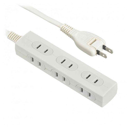 Ohm Electric Slim Tap Front and Side Outlet 6-Outlet 2m HS-T62SLV3-W