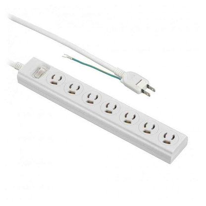 Ohm Electric Anti-Pull OA Tap with Earth 3 Pin Plug Compatible Lightning Guard 7 Outlet 3m HS-TKL733PB3-W