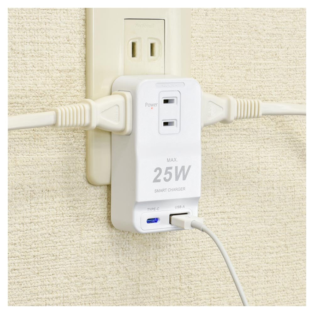 Ohm Electric Smoke Guard USB Power Strip 3 Outlets