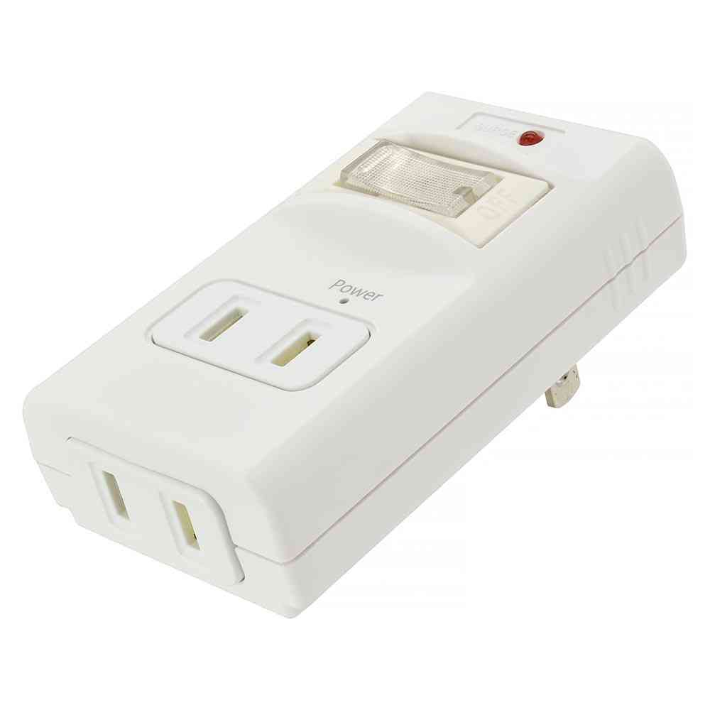 Ohm Electric Smoke Guard Switch Tap 2 Outlet HS-A2PH-W