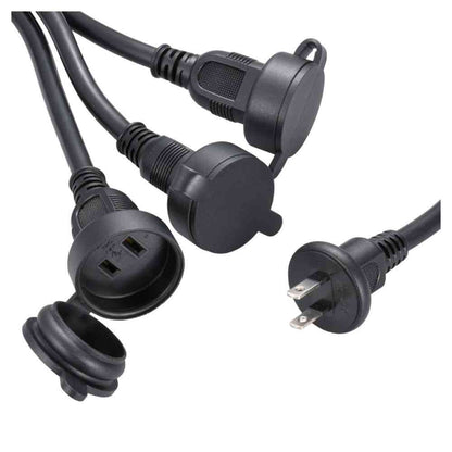 Ohm Electric Rainproof Extension Cord with Cover 2.5m HS-EW3025F3-K