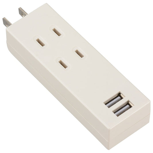 Ohm Electric Safety Tap with USB Port 2 Outlets