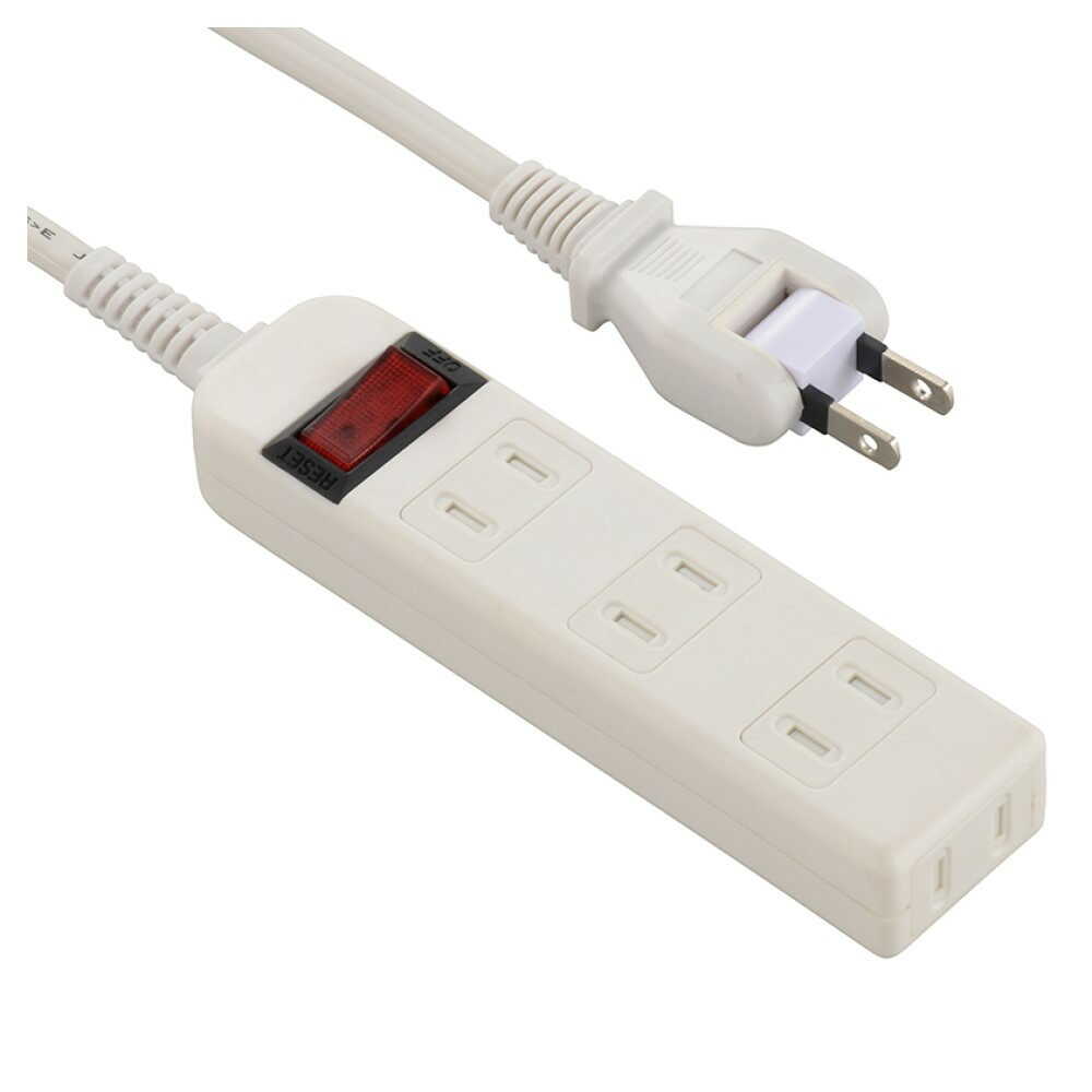 Ohm Electric Safety Tap with Breaker 4 Outlets 2m
