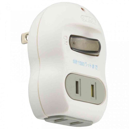 Ohm Electric Switch Tap with Lightning Guard 2 Outlet HS-TMP2M3PBT-W