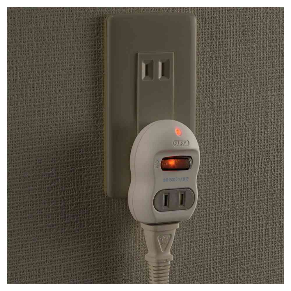 Ohm Electric Switch Tap with Lightning Guard 2 Outlet HS-TMP2M3PBT-W
