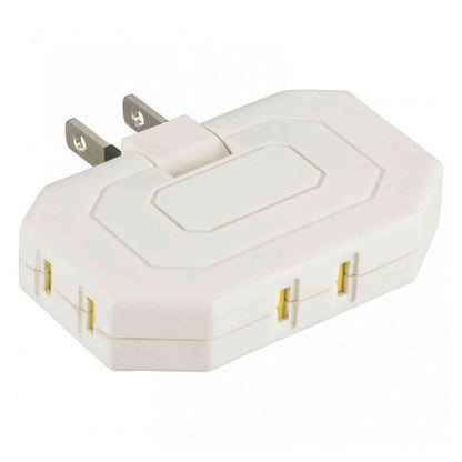 Ohm Electric Corner Tap 3 Outlet with Dust Shutter HS-TM3MC3PBT-W