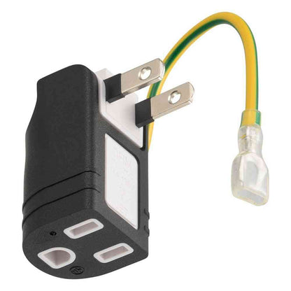Ohm Electric Ground Adapter Free Plug Conversion with Earth Terminal Cover HS-TM1EFP3-K