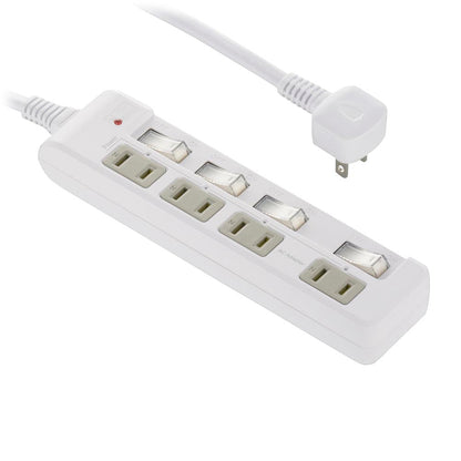Ohm Electric Smoke Guard Energy Saving Tap Lightning Guard 4 Outlets 2m