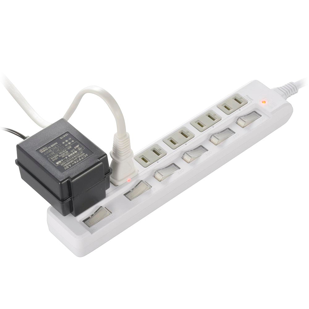 Ohm Electric Smoke Guard Energy Saving Tap Lightning Guard 6 Outlets 2m