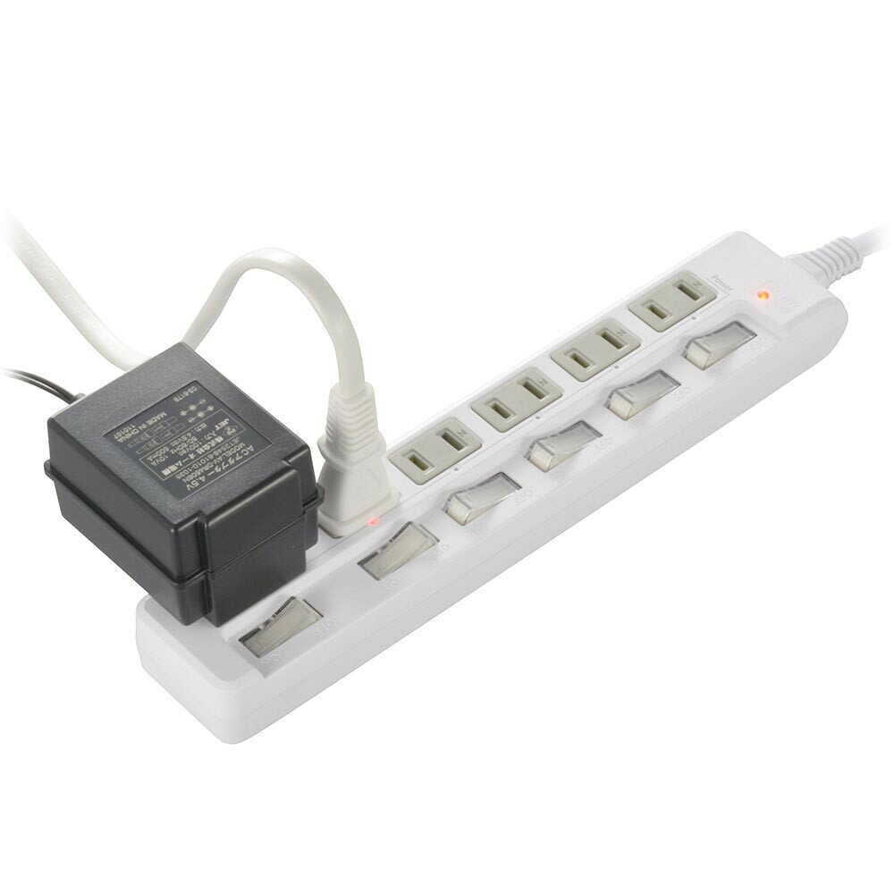 Ohm Electric Smoke Guard Energy Saving Tap Lightning Guard 6 Outlets 2m