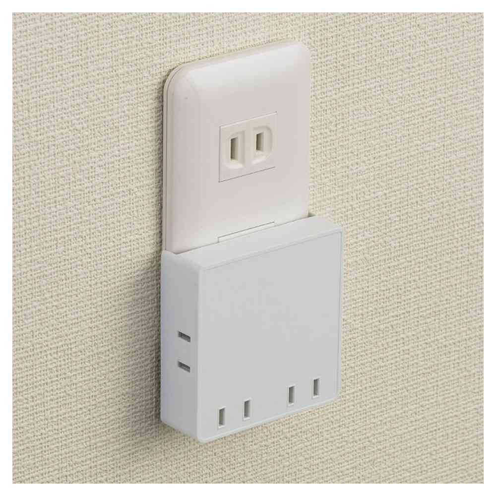 Ohm Electric Square Tap 4 Outlets HS-A4PBT-W