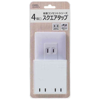 Ohm Electric Square Tap 4 Outlets HS-A4PBT-W