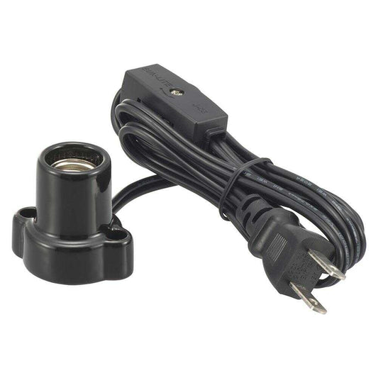 Ohm Electric Porcelain Socket E17 with 1.5m Cord and Switch - 1 Piece