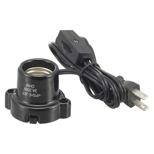 Ohm Electric Ceramic Socket E26 1.5m Cord with Switch 1 Piece