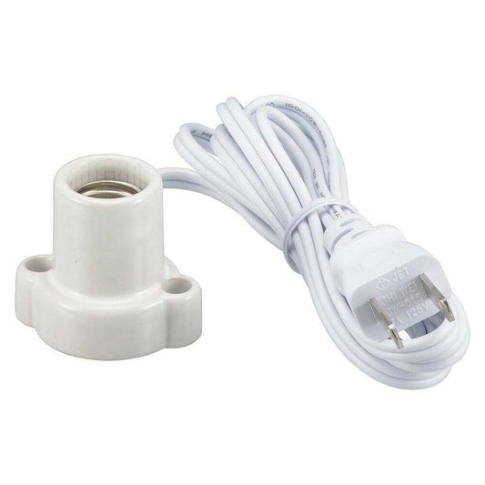 Ohm Electric Porcelain Socket E17 with 1.5m Cord - 1 Piece