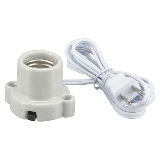 Ohm Electric Porcelain Socket E26 with 1.5m Cord - 1 Piece