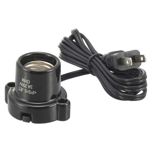Ohm Electric Porcelain Socket E26 with 1.5m Cord - 1 Piece
