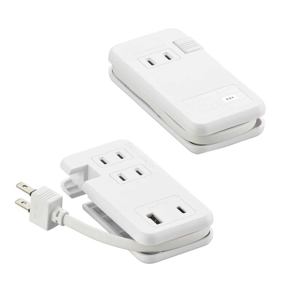 Ohm Electric Mobile USB Tap with Compact Storage HS-A3U1C115E-W