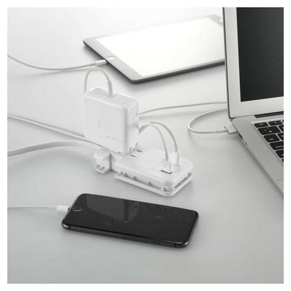 Ohm Electric Mobile USB Tap with Compact Storage HS-A3U1C115E-W