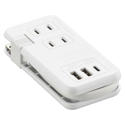 Ohm Electric Mobile USB Tap with Storage PD Compatible HS-A3U2C120E-W