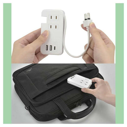 Ohm Electric Mobile USB Tap with Storage PD Compatible HS-A3U2C120E-W