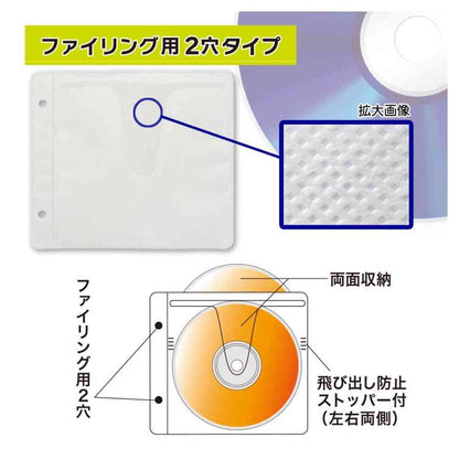 Ohm Electric DVD & CD Non-Woven Fabric Sleeves 100-Pack