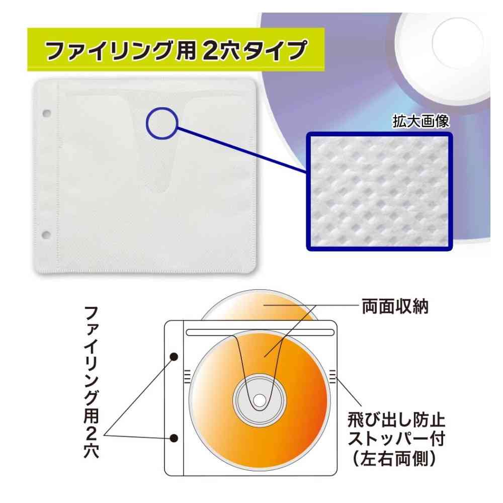 Ohm Electric DVD & CD Non-Woven Fabric Sleeves 100-Pack