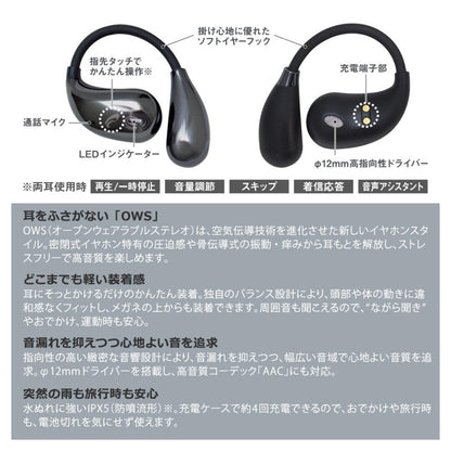 Ohm Electric Completely Wireless Earphones with Ear Hooks